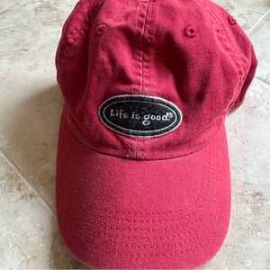 Life is Good Kids Red Cap